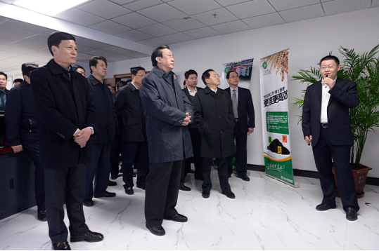 时任河南省省委书记郭庚茂（前排左二）、省长谢伏瞻（前排左一）莅临黄瓜视频在线免费观看集团指导工作